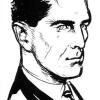 Ian Fleming's original sketch impression of James Bond. (Source: Wikipedia)