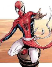 Spider-man in a Dhoti (Source: Wikipedia (Spider-man: India Cover Art))
