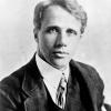 Robert Frost, head-and-shoulders portrait, facing front (Source: Wikipedia)