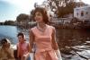 Jackie Kennedy, Udaipur, 17 March, 1962 (Source: jfklibrary (Mrs. Kennedy's visit to India. Cruise on Lake Pichola))